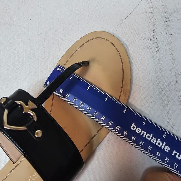 Kate Spade‎ Sz10 Patent Leather Flip-flops CassiaSandleSlippers Summer Designer - Picture 7 of 16